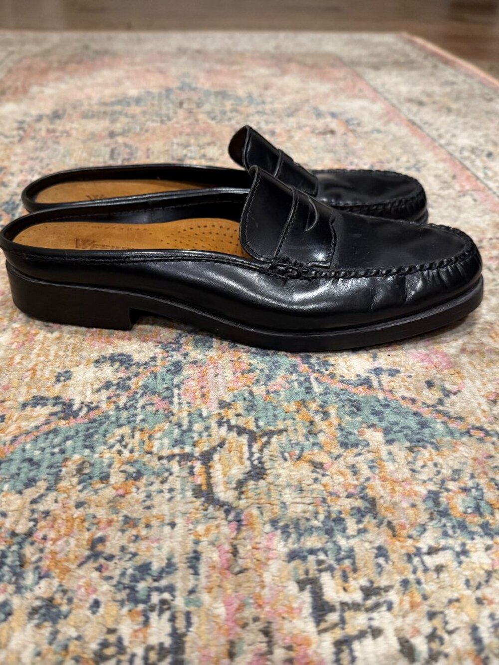 G. H. BASS Weejuns Peggy black penny loafer mules (7 M)